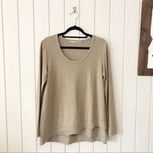 Soft Surroundings Beige Chelsea Tunic Sweater